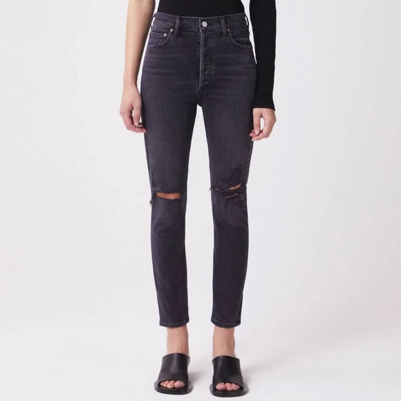 Agolde Denim - AGOLDE// EUC Nico High Rise Slim Fit (Stretch) in Cassette